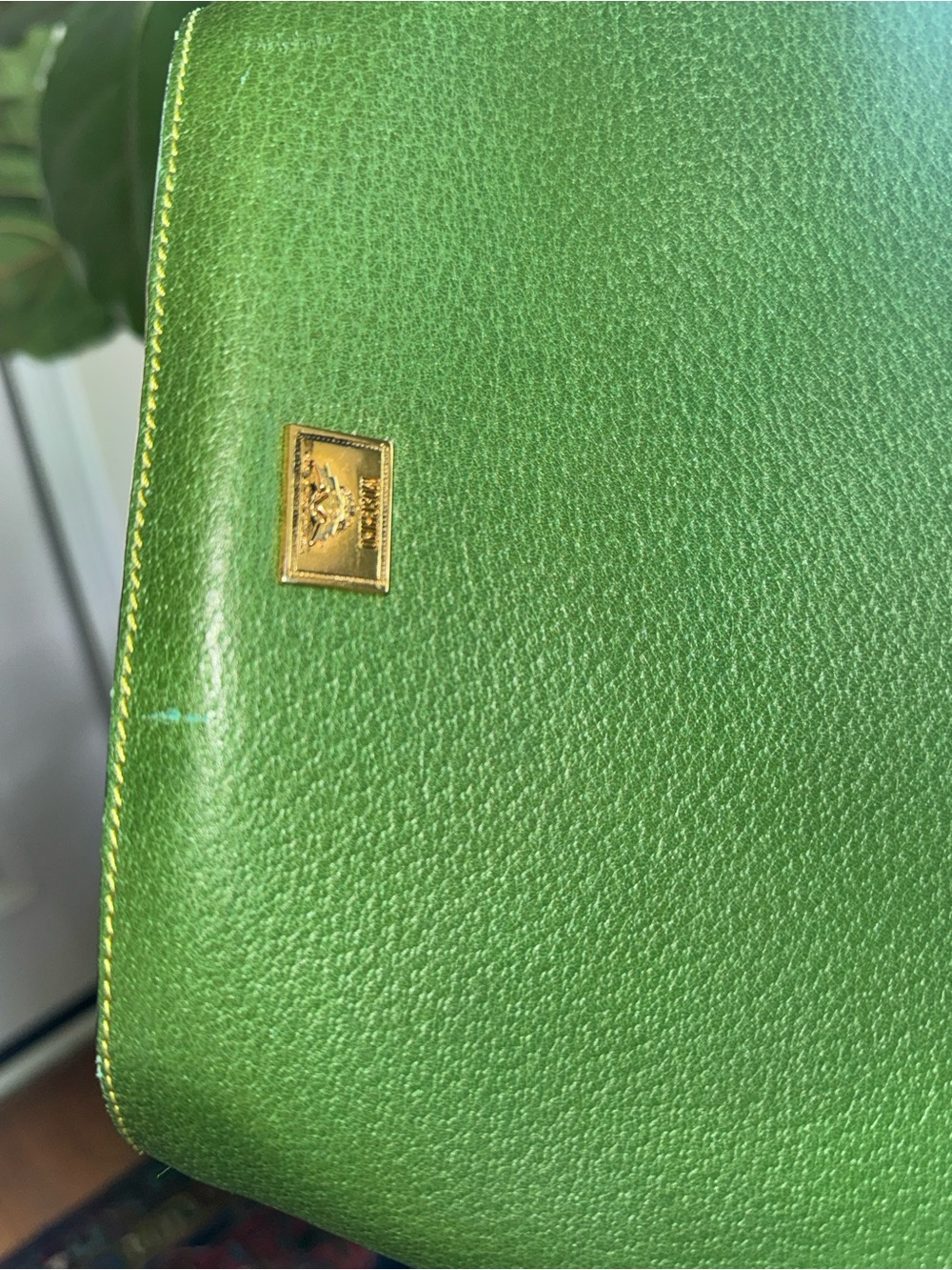 RARE Vintage Moschino Redwall Heart Handle Bag 90s Colorblock Leather Novelty - Picture 15 of 16